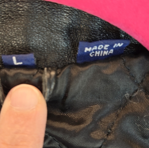 Vintage Savile Row Mens Black Leather Biker Jacket Sz L Zip & Snap Adj. Wrist - Picture 8 of 16